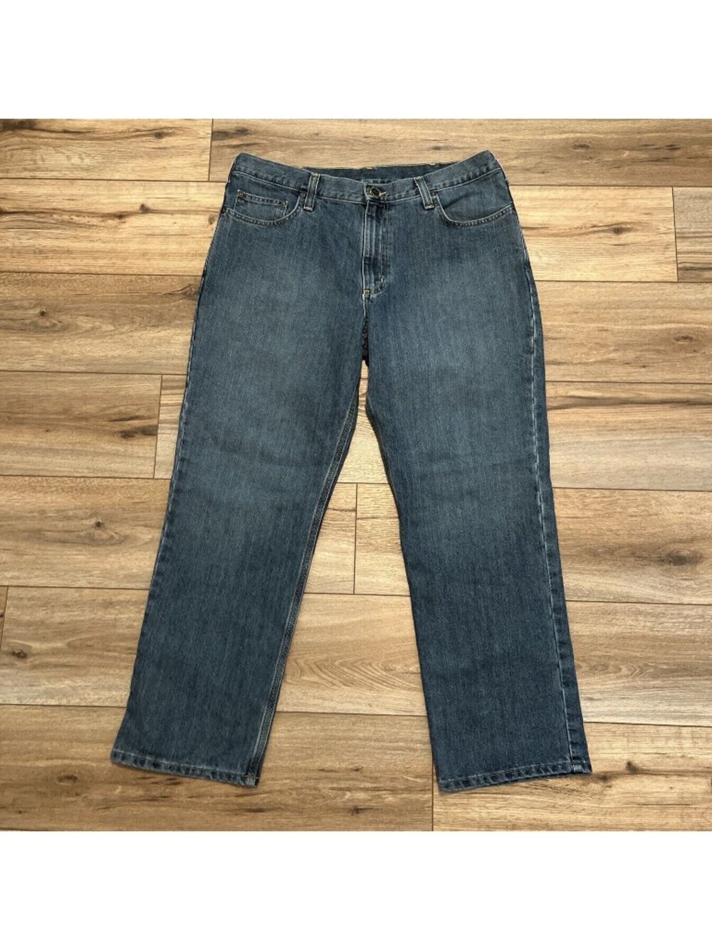 Men's Carhartt Relaxed Fit Denim Jeans 38x30 Blue Modern Work Casual 101483-980